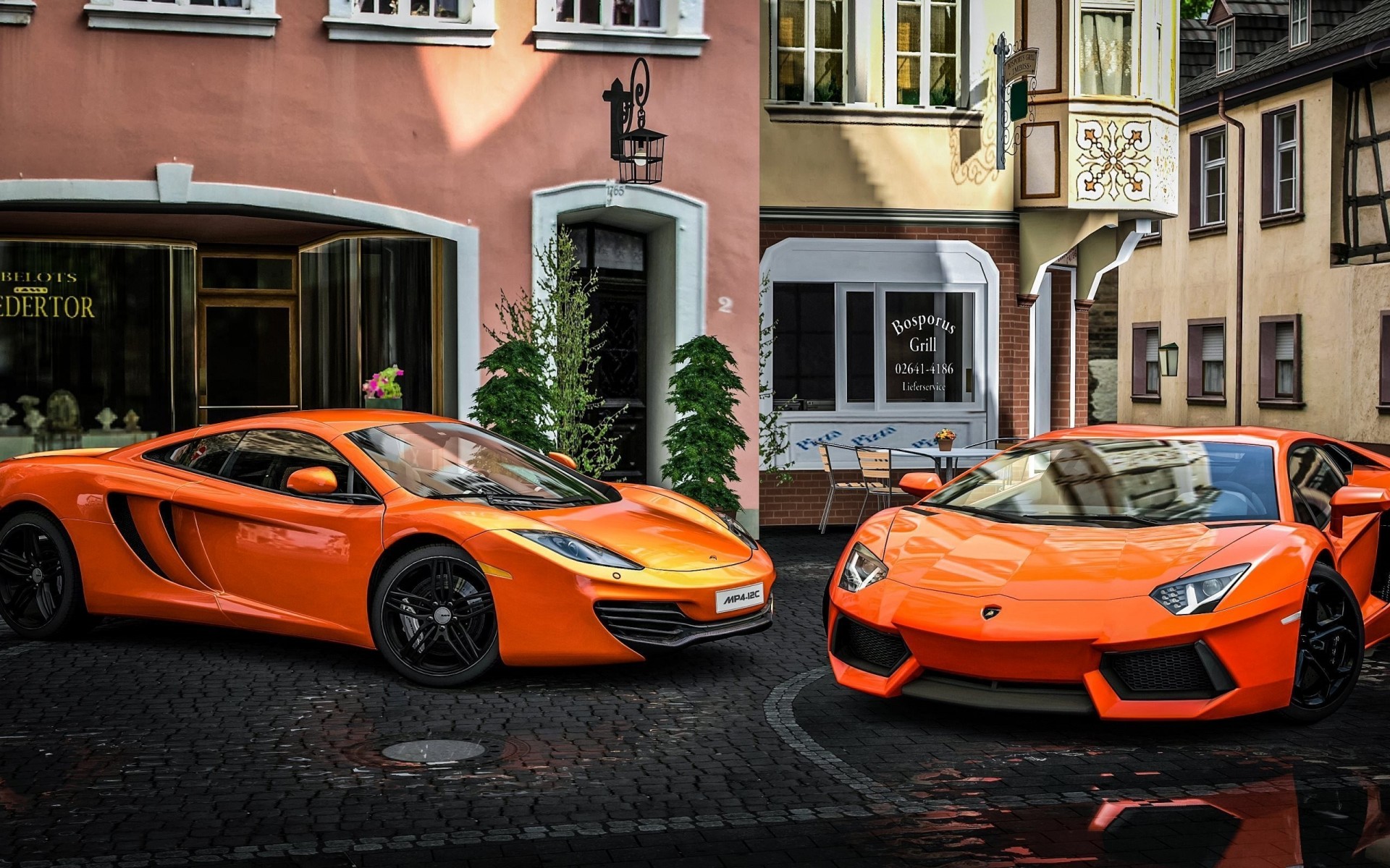 naranja super coche juego lamborghini aventador mclaren captura de pantalla