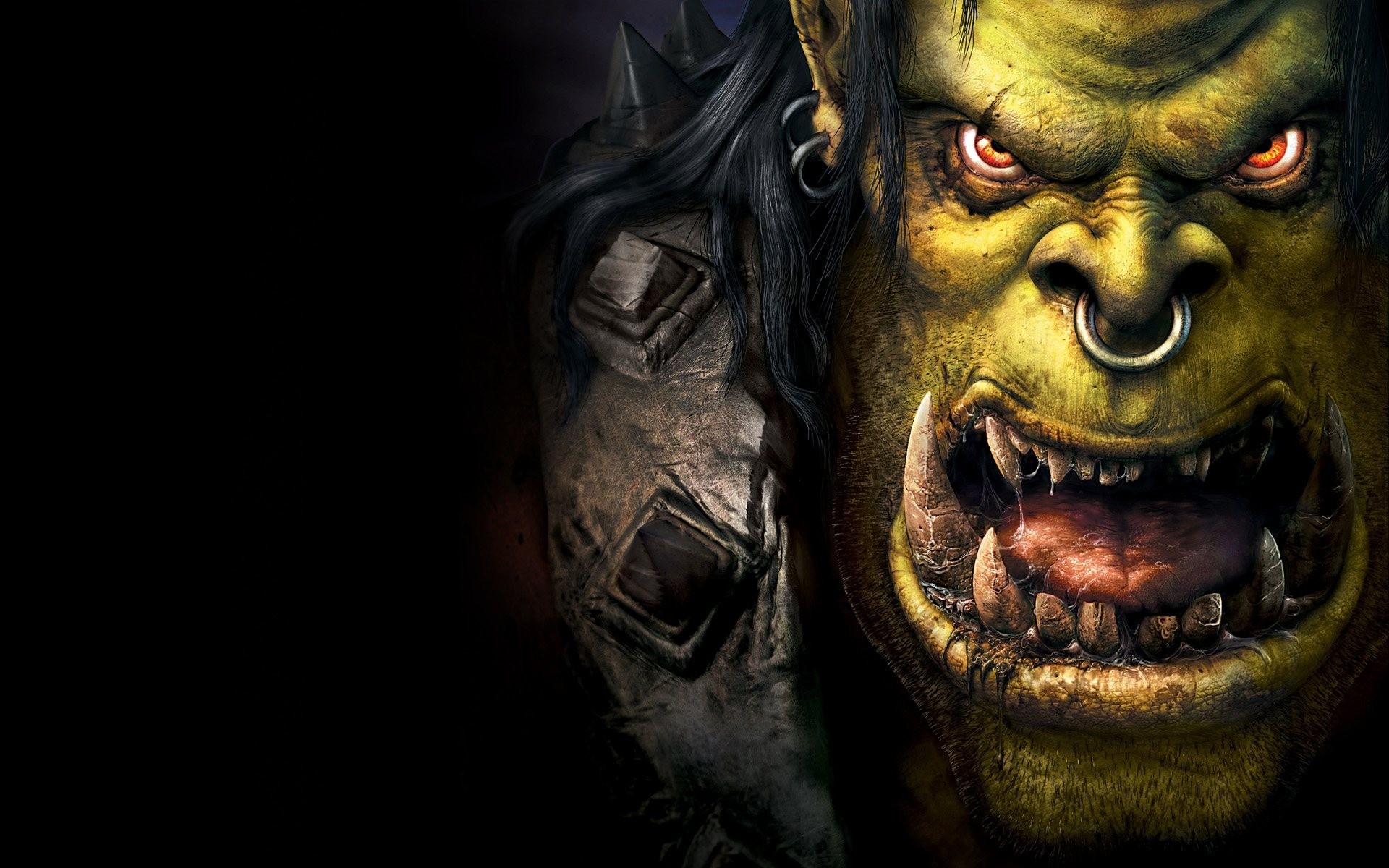 orc warcraft fond noir fantaisie tempête mmorpg