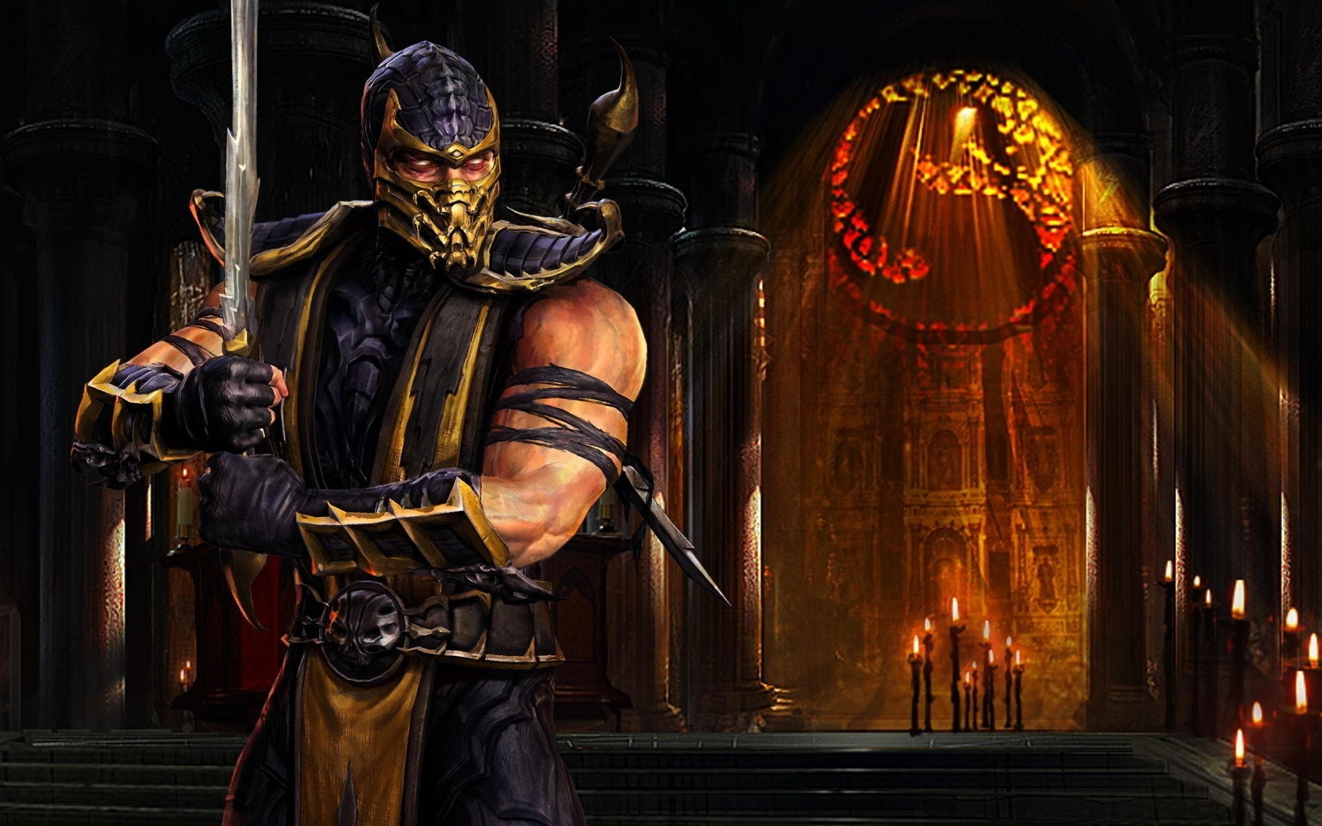 art mortal kombat scorpion game