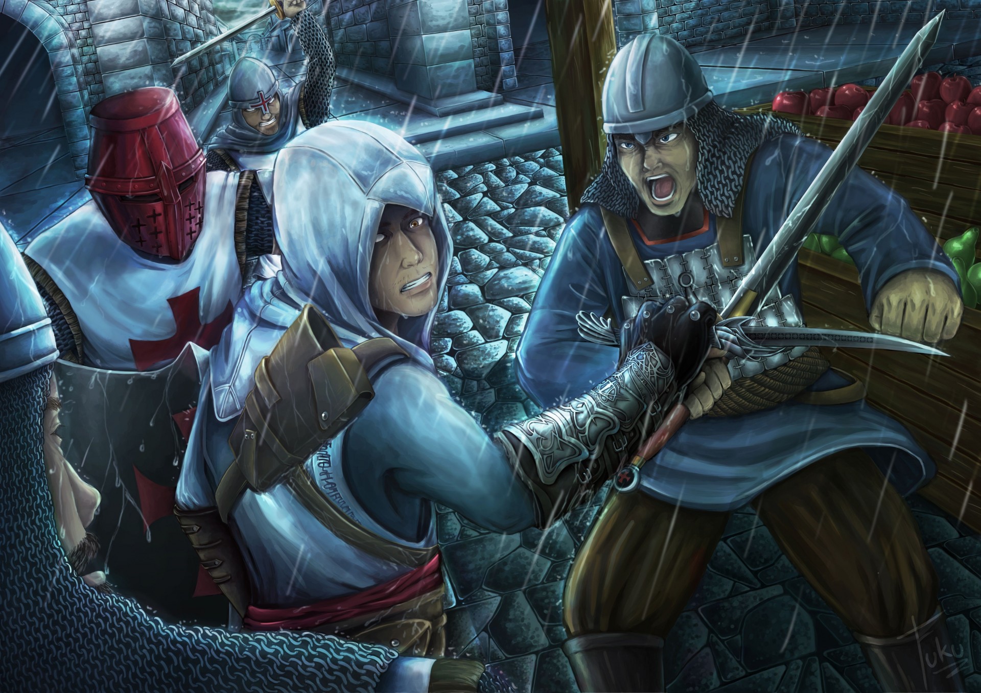 assassins creed batalla bloqueo