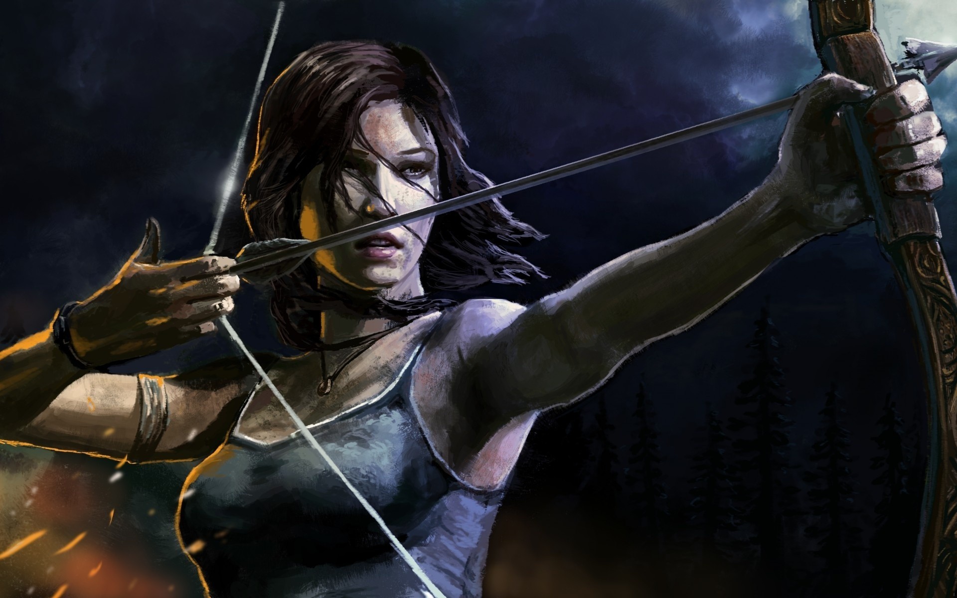 kunst bogen lara croft pfeil