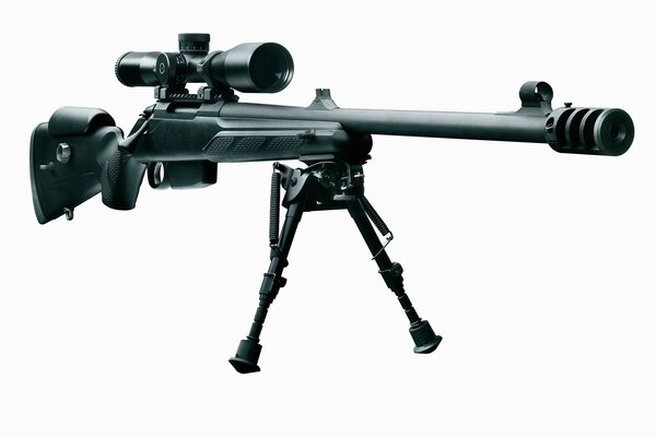 Professional sniper rifle on a white background