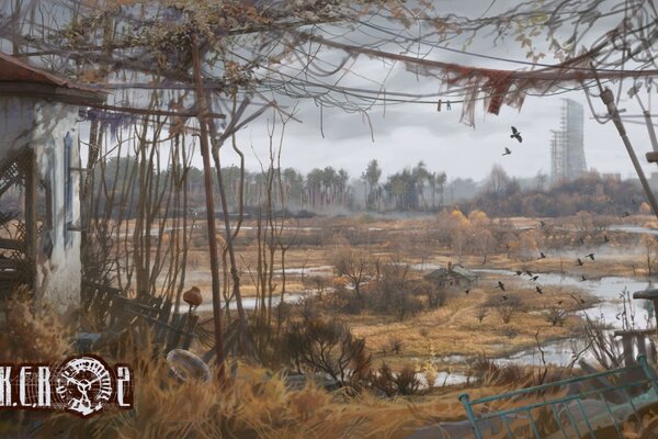 Image of Pripyat in the computer game S. T. A. L. K. E. R