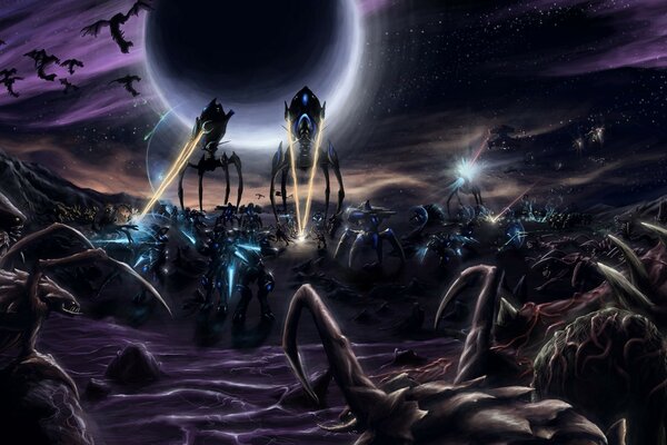 Imagen de fantasía de los monstruos de starcraft