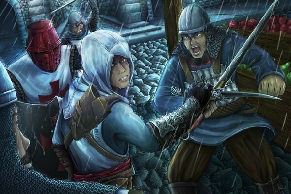 Battle in the Assassins Creed video game