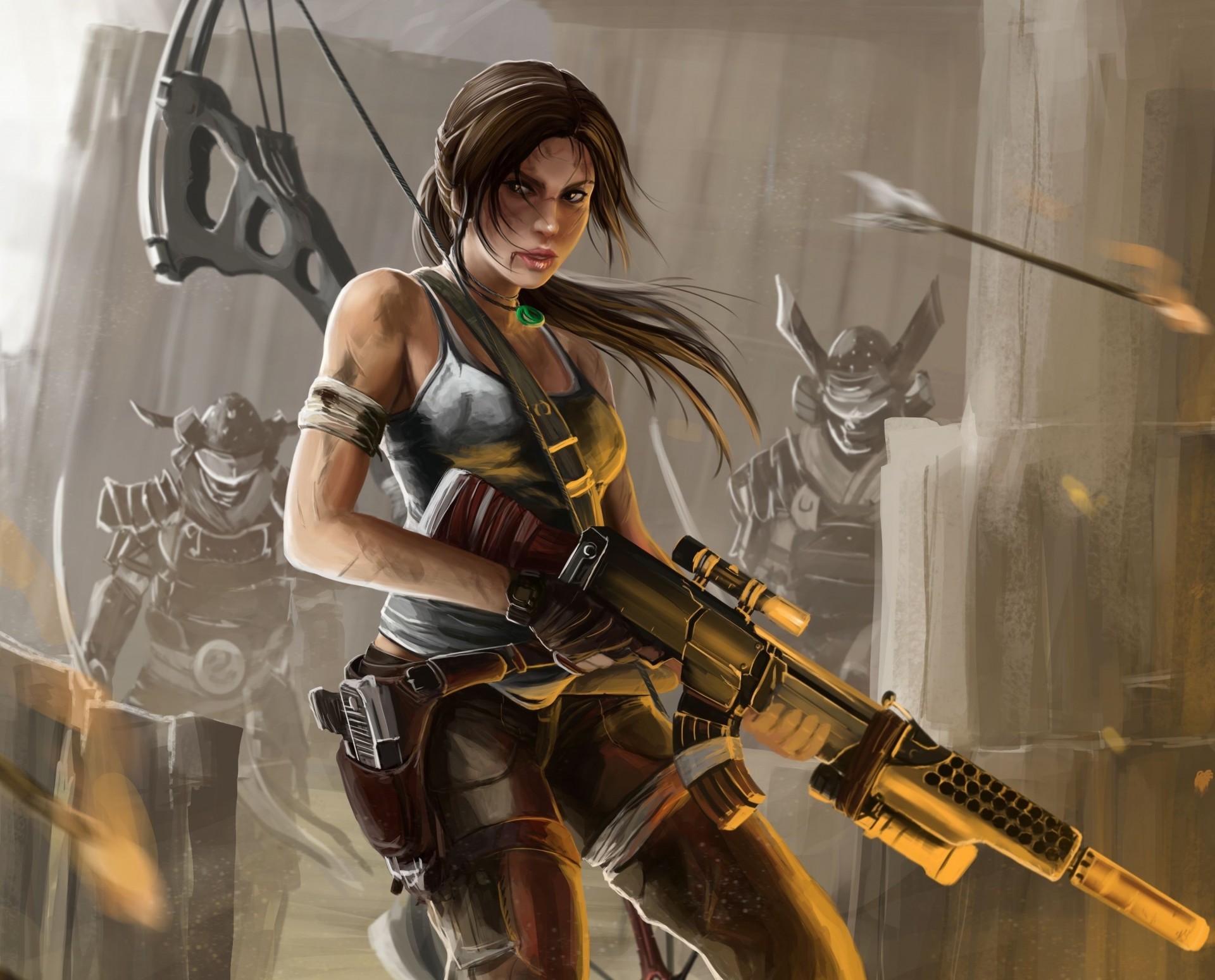 kunst mädchen lara croft