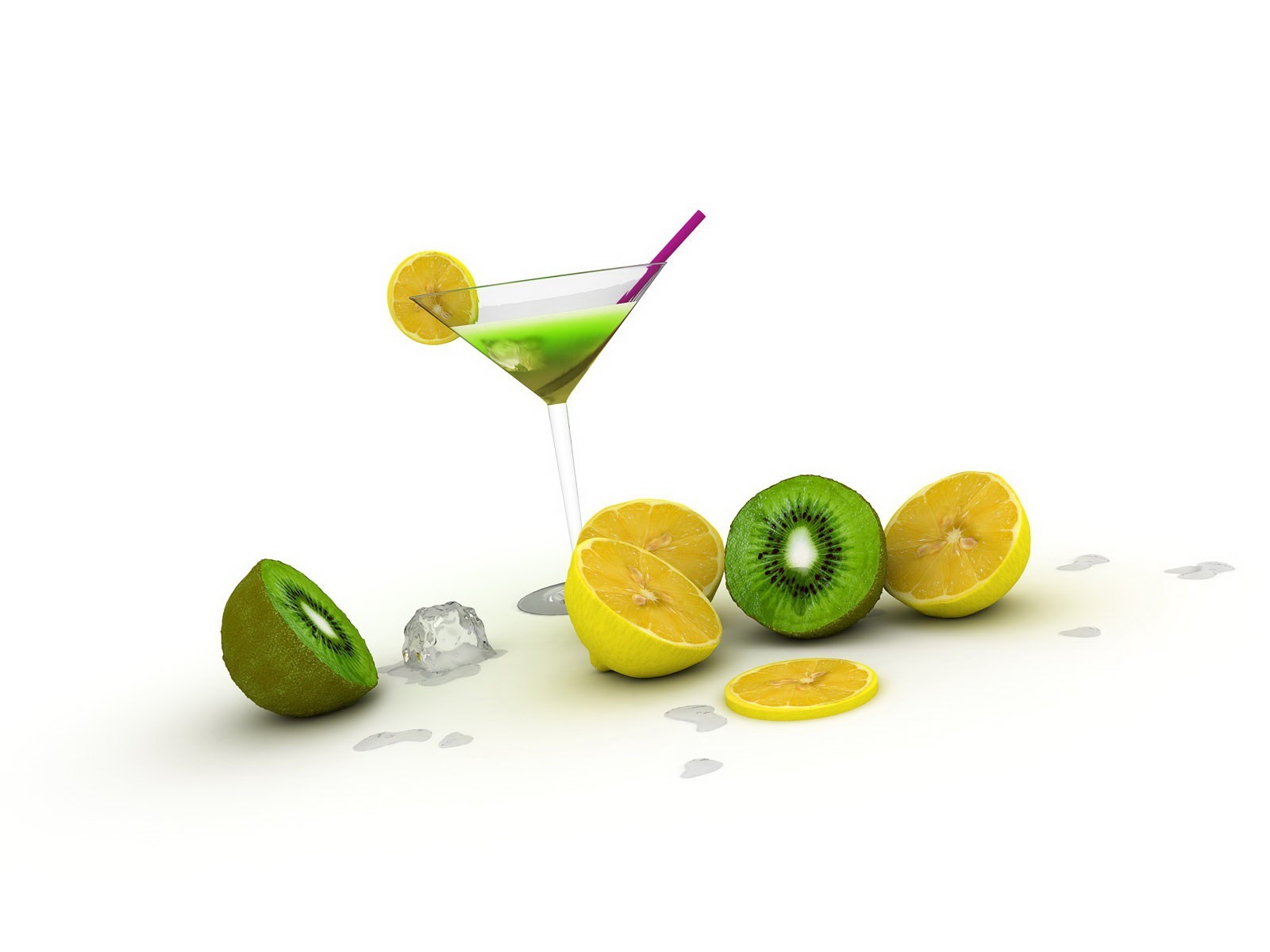 cocktail kiwi minimalisme