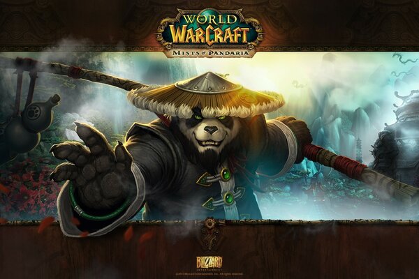 Das Mmorpg des Warcraft-Spiels mit dem Kung-Fu-Panda wird abgedeckt