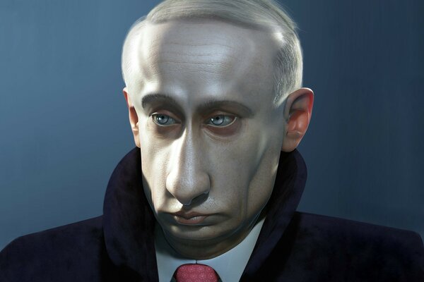 Putin s humorous political drawing