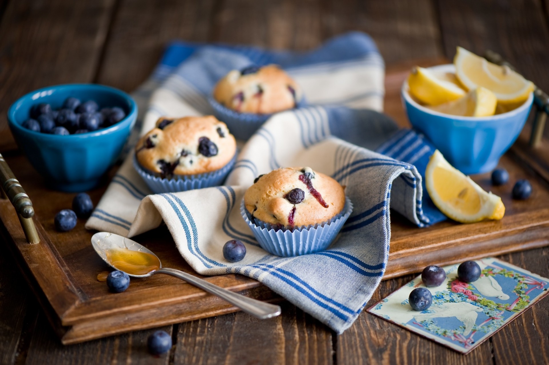 breakfast fruits lemon food cranberries cups sweet table