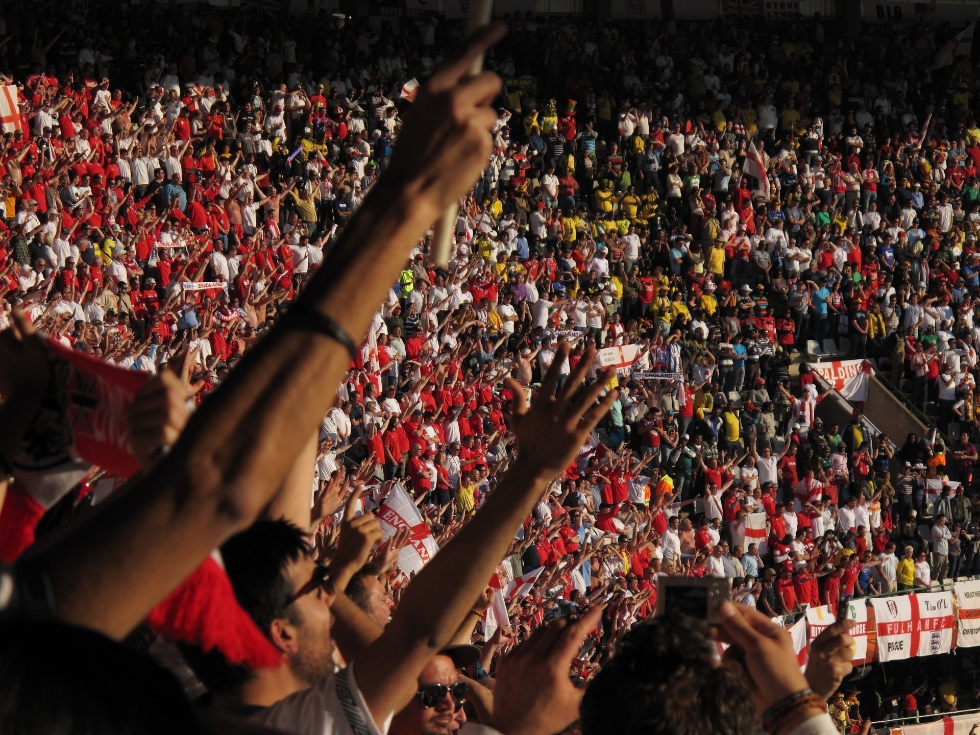 of england football supporters fans at the stadium anglican england fan