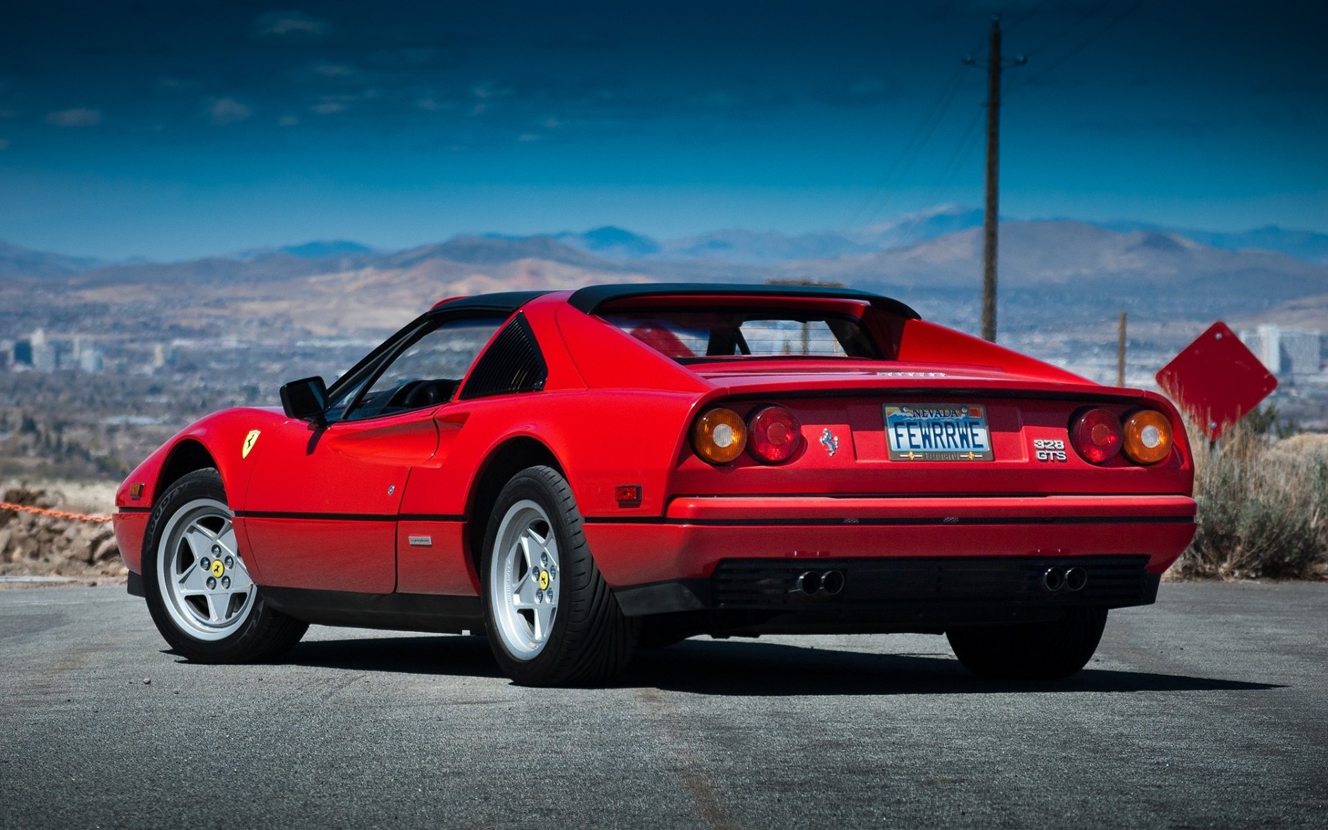 ferrari gts 1985 ferrari vista trasera