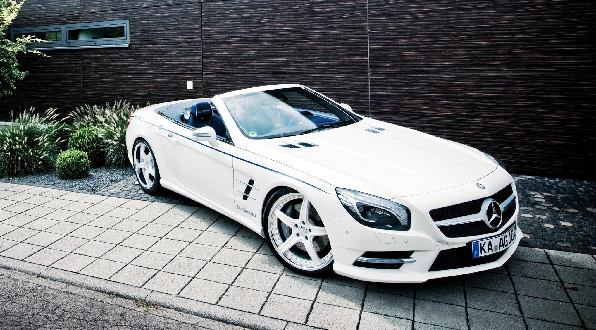 mercedes-benz sl 63 amg gt roadster bianco auto carta da parati