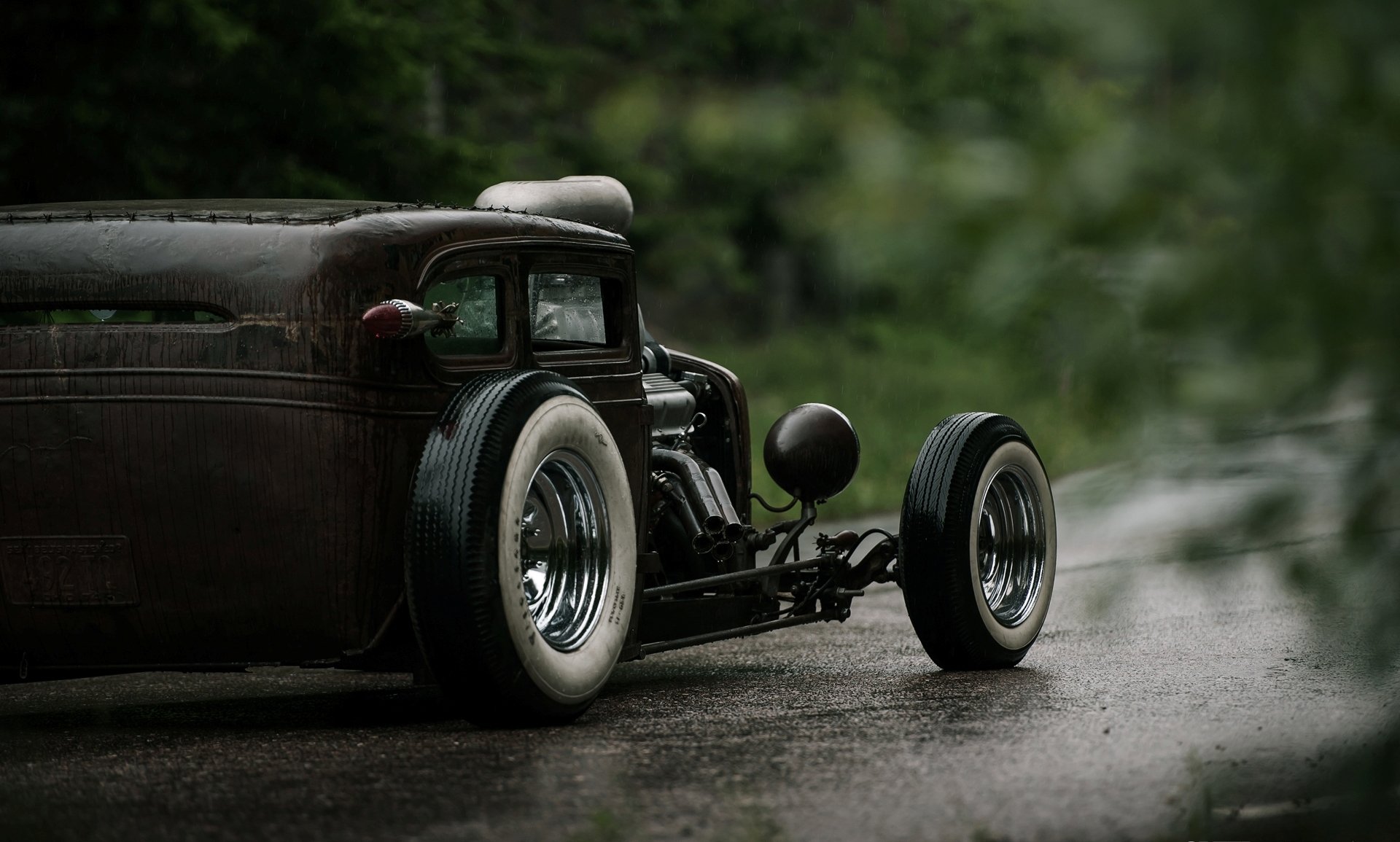 chevrolet chevrolet hot rod pręt szczura v6 540ci tył mokra droga