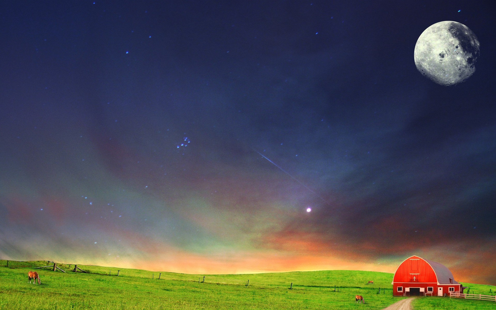 nacht feld steppe