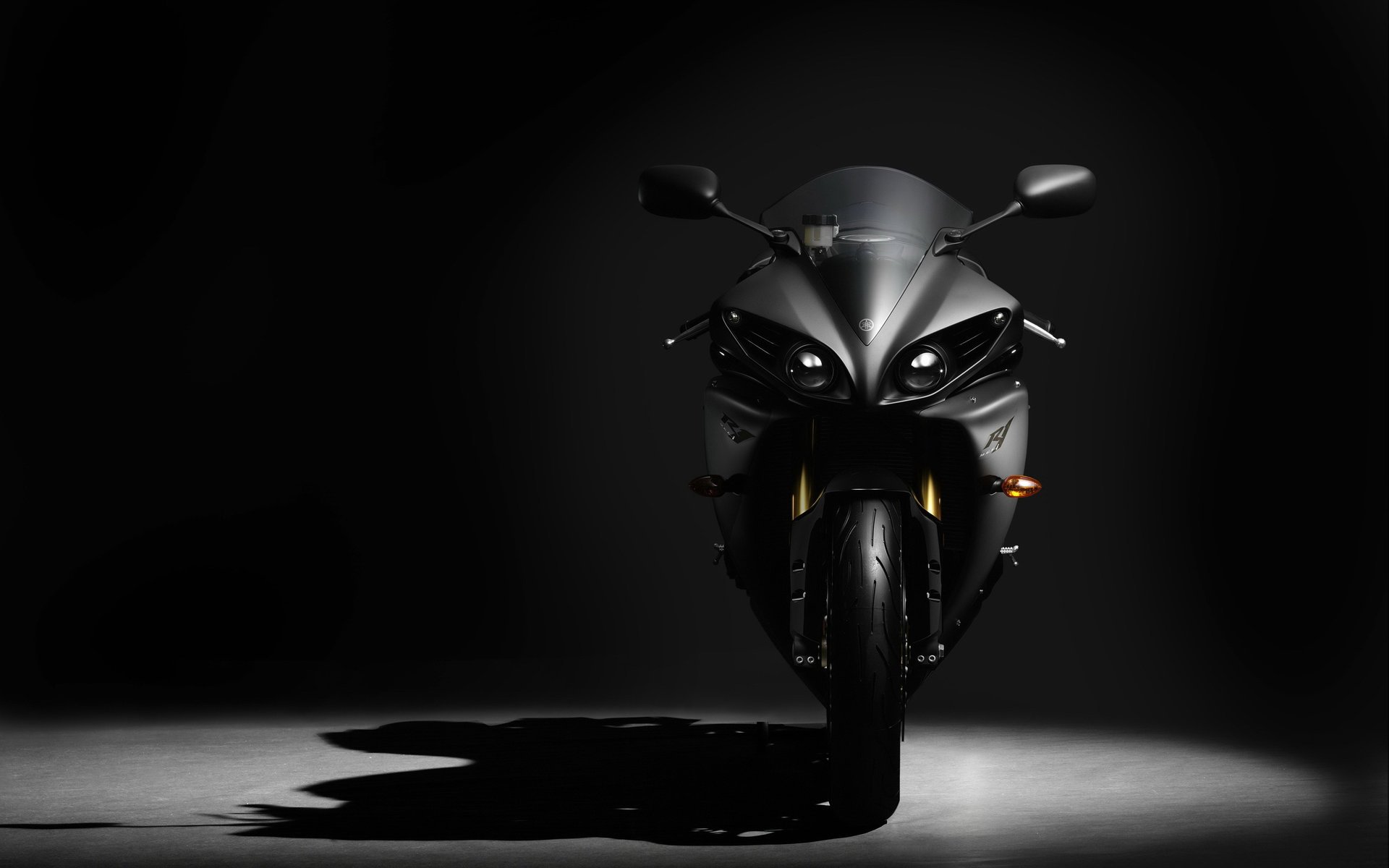 background black view r1 shadow color sportbike yamaha front