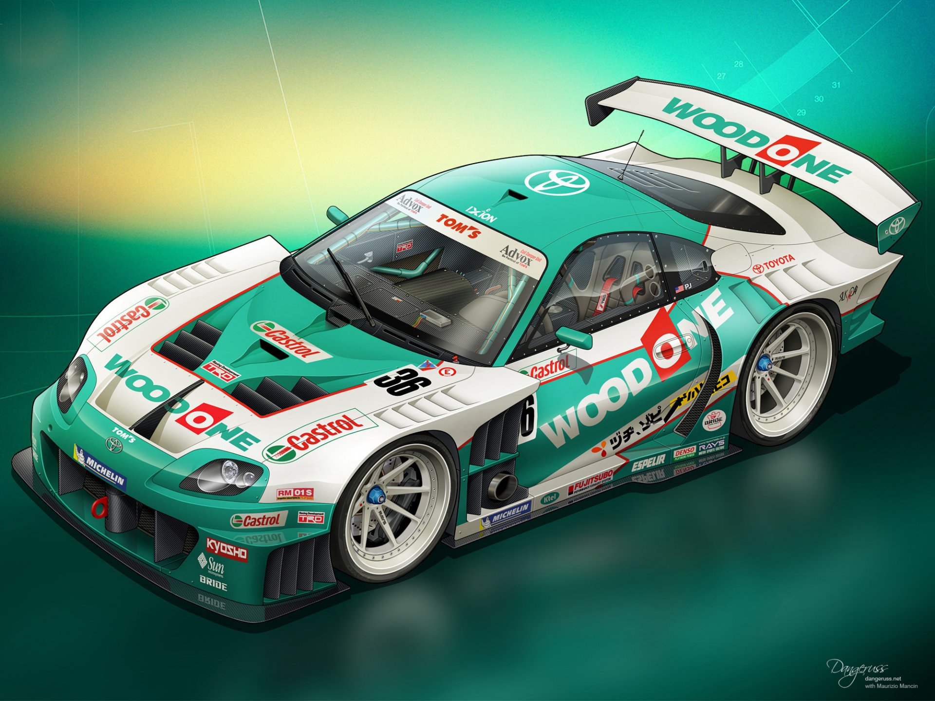 toyota oben auto toyota supra kunst