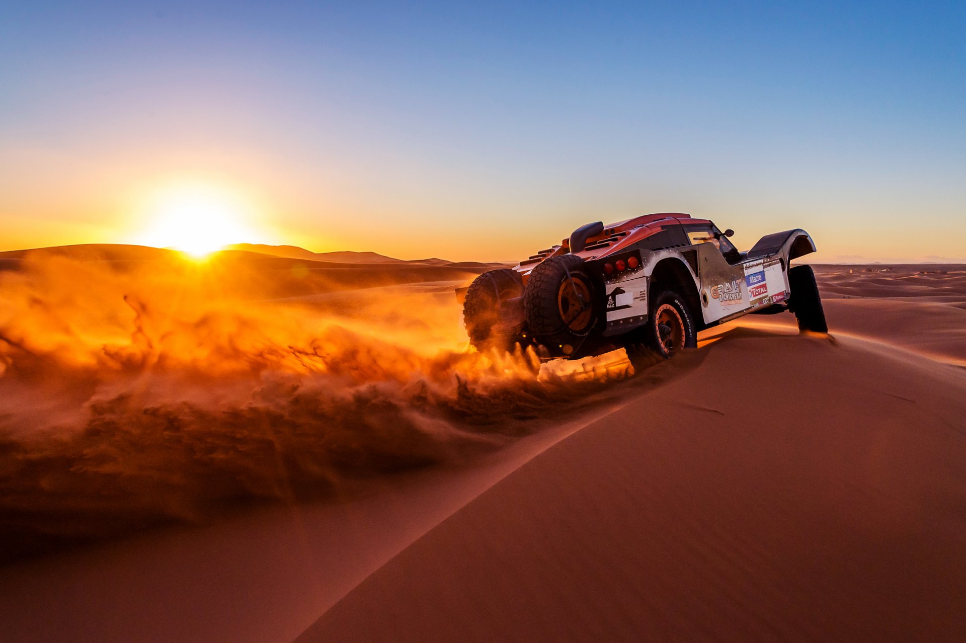 buggy dakar rajd rajd 2014 auto samochód sport piasek zachód słońca