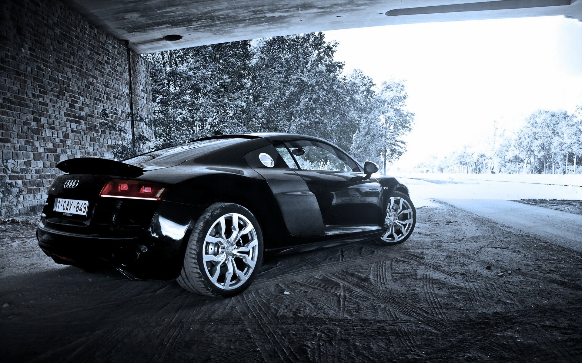 audi r8 v10 voiture fond