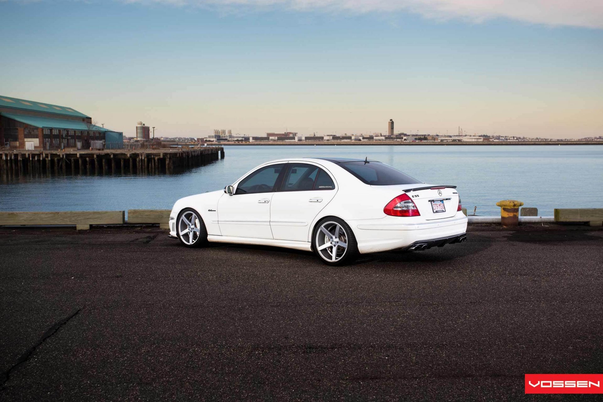 car wallpaper white mercedes e-class tuning vossen wallpaper mercedes e-class rear