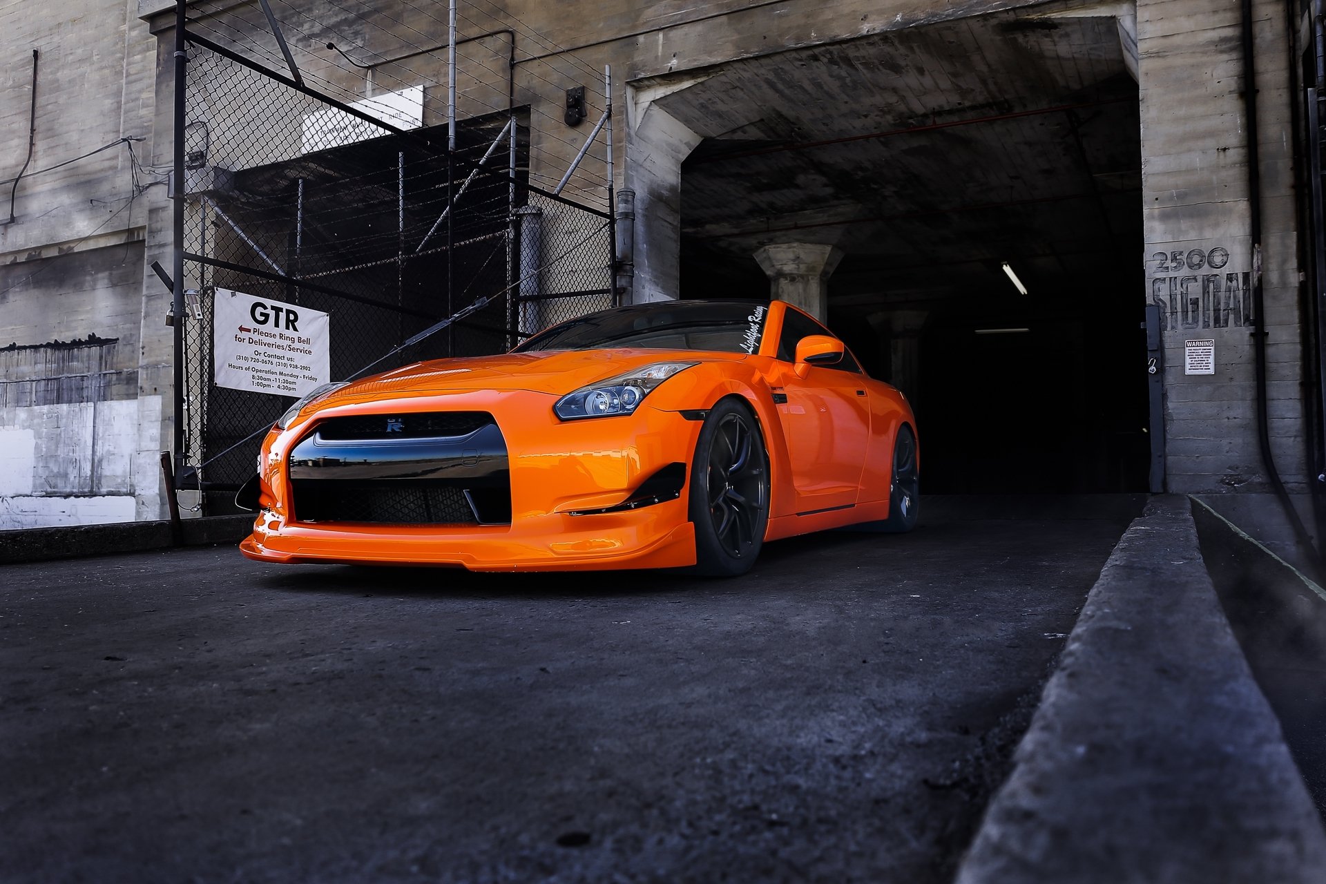 nissan gt-r r35 orange nissan vorderansicht tuning