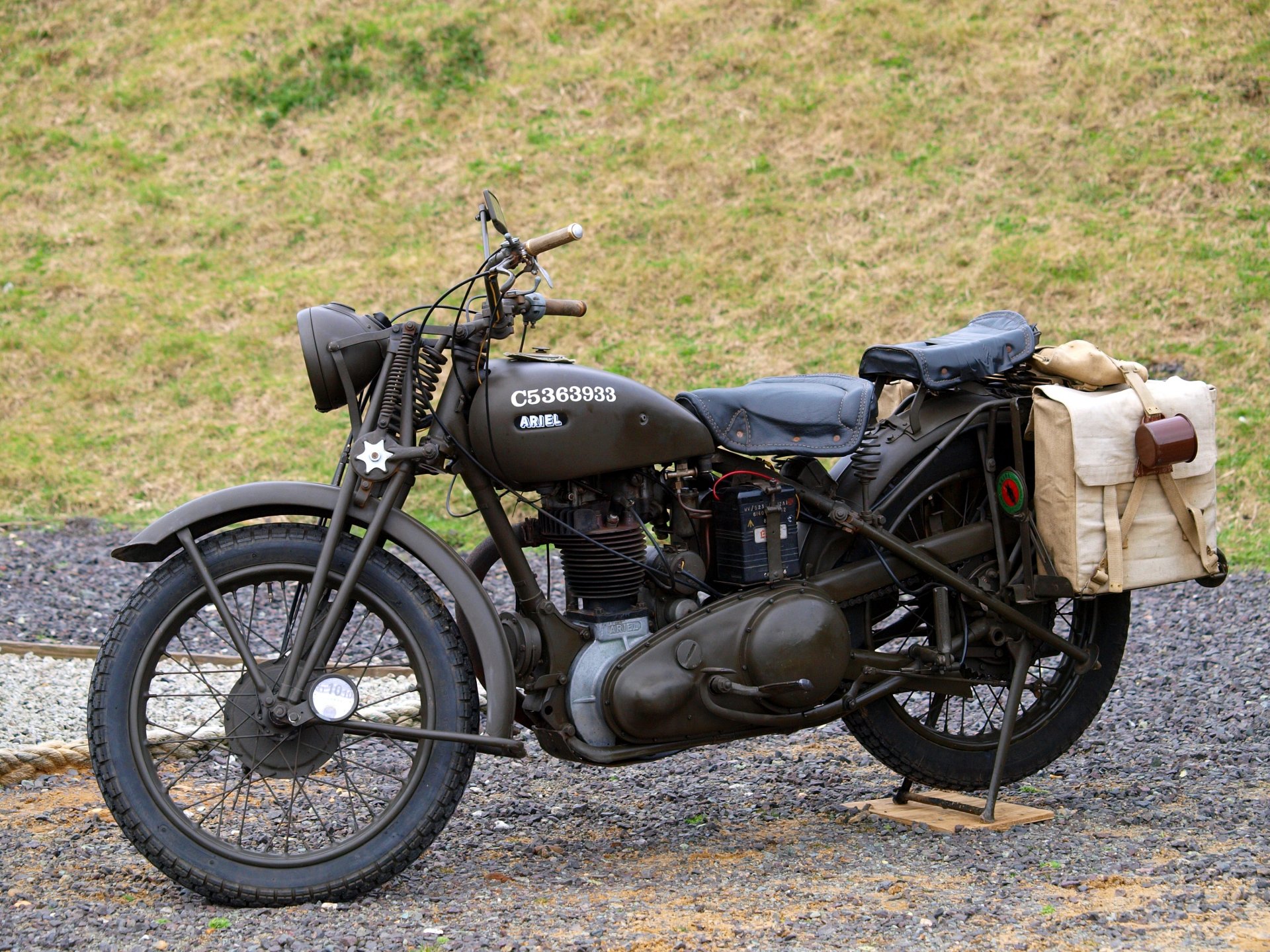 ariel van británico motocicleta ww2