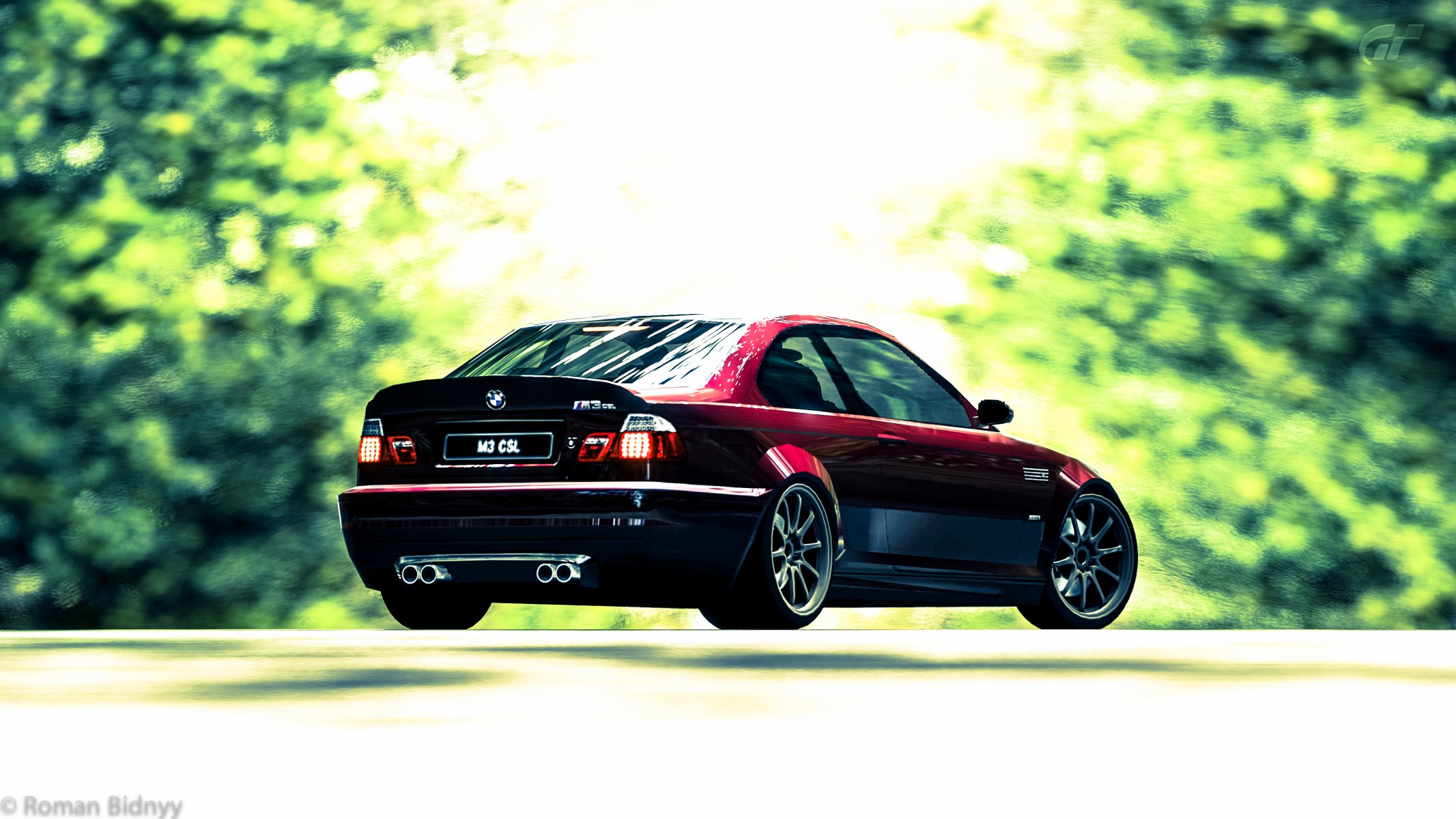 bmw m3 e46 вишневая тюнинг деревья