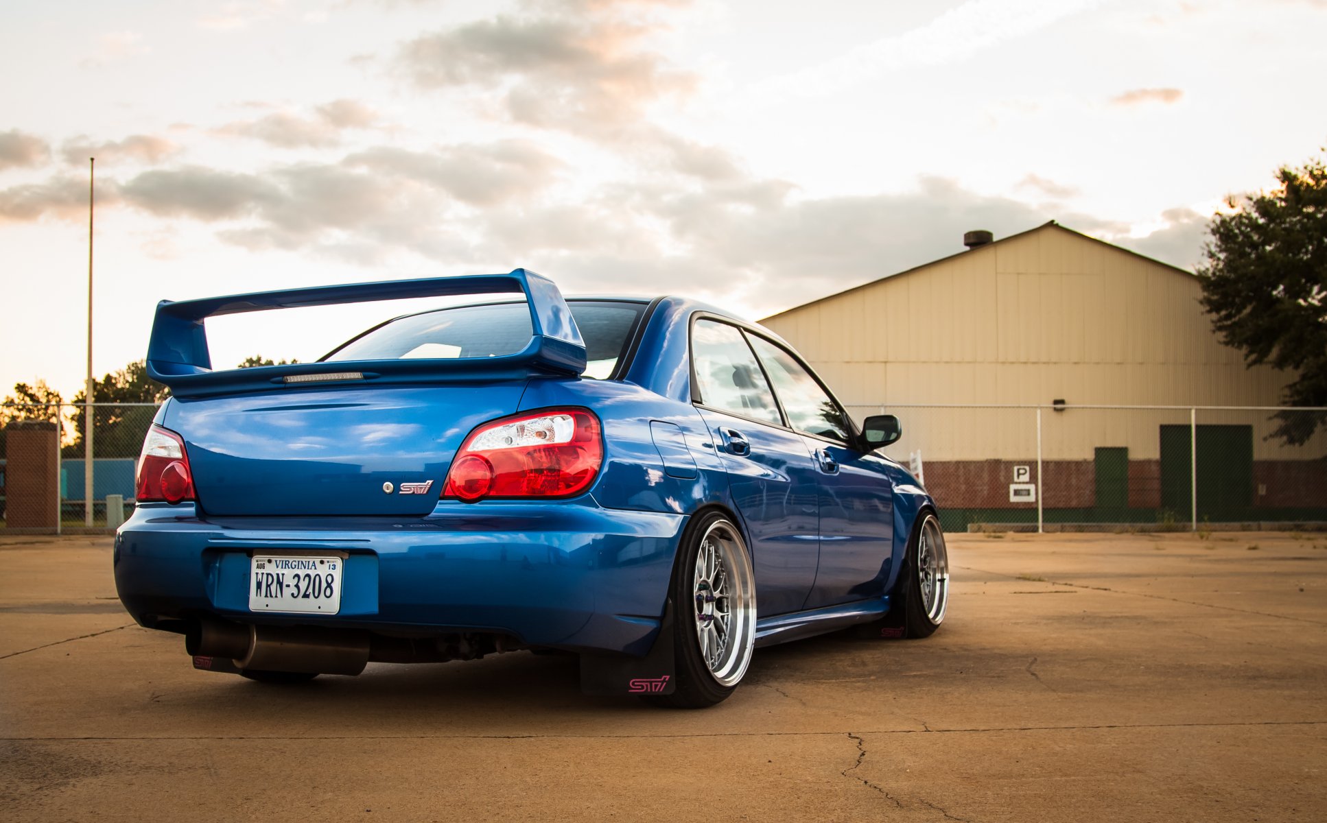 ubaru impreza wrx sti bleu subaru impreza bleu arrière