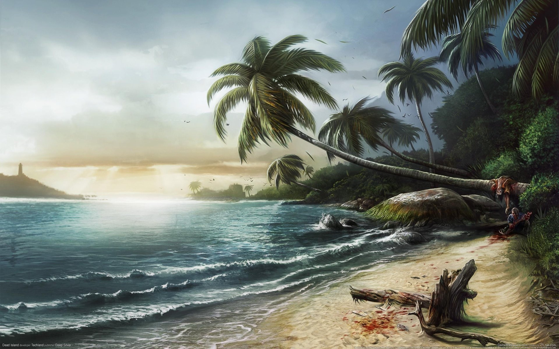 dead island costa mare palme paesaggio