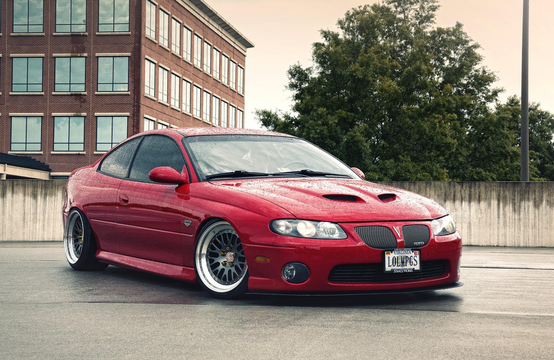 pontiac gto pontiac rojo tuning posición