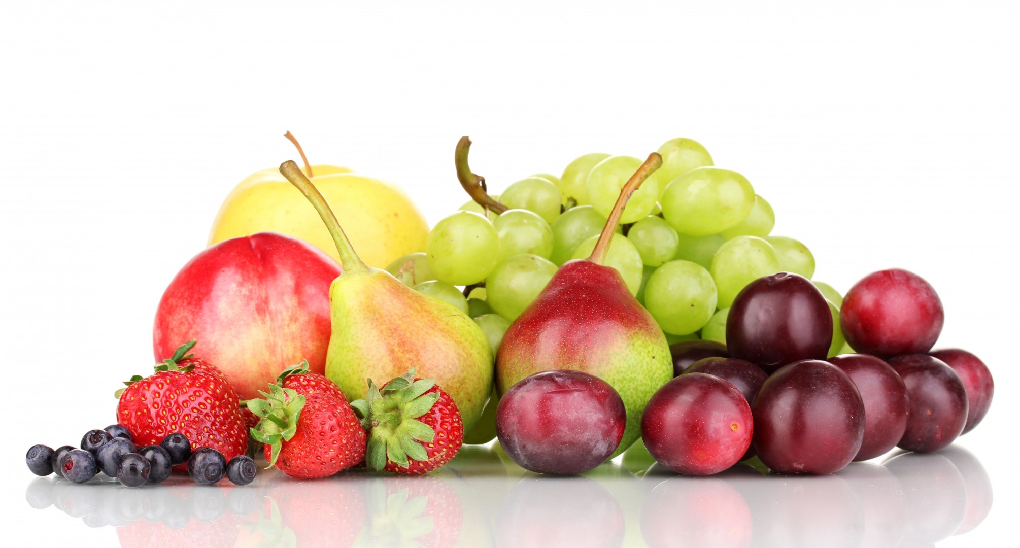 fresas arándanos frutas peras manzanas ciruelas uvas bayas