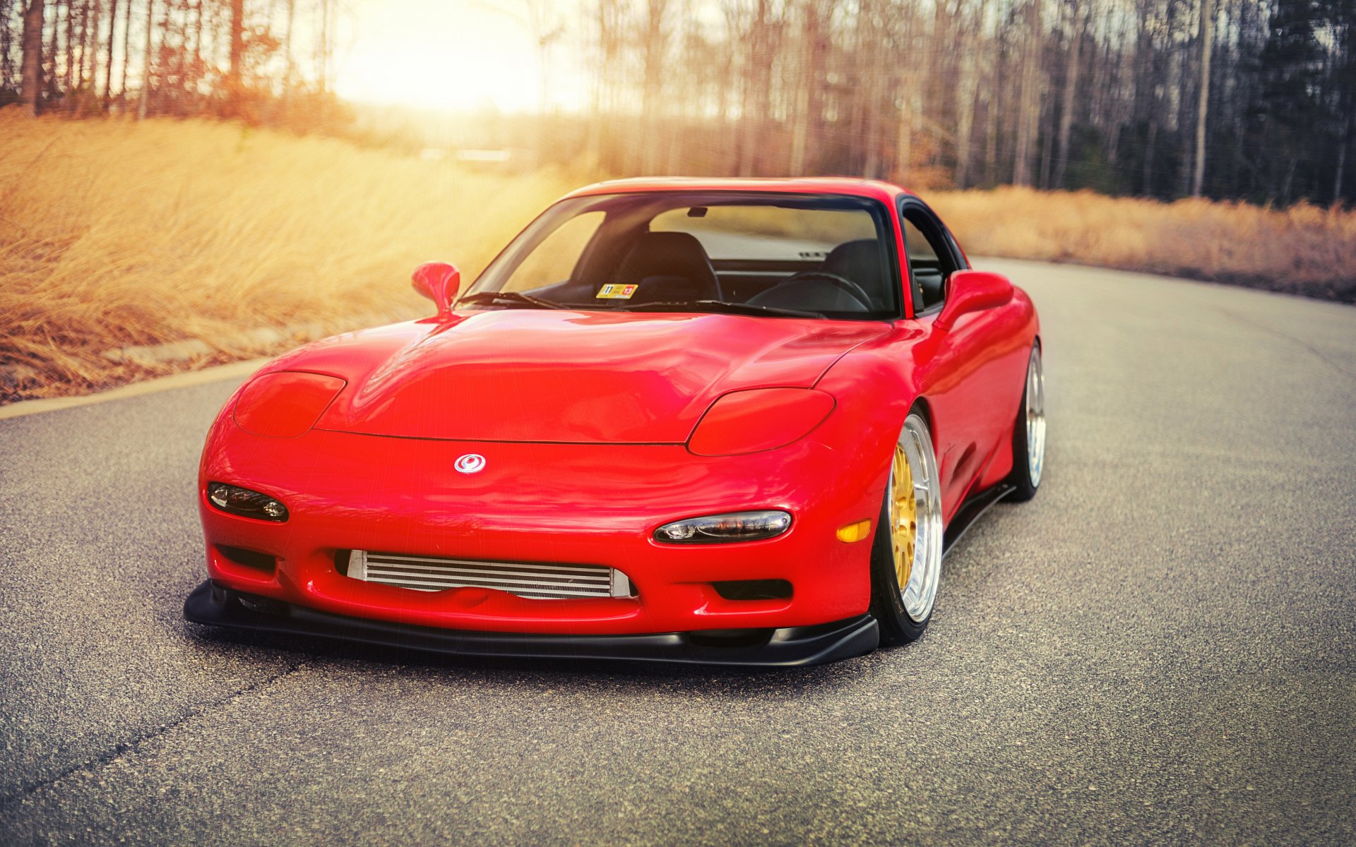 mazda rx-7 mazda tuning coche rojo