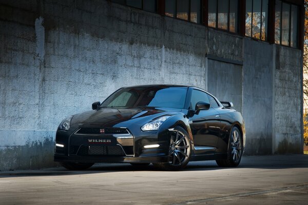 Black nissan gt-r car wallpaper