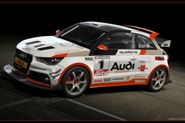 Audi A1 sportiva con motivo originale sul corpo