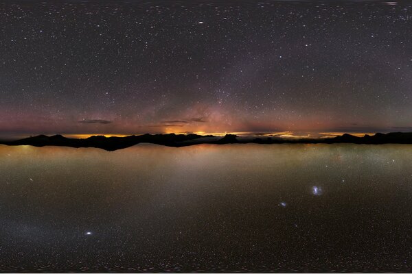 Cielo estrellado en las islas de Qatar