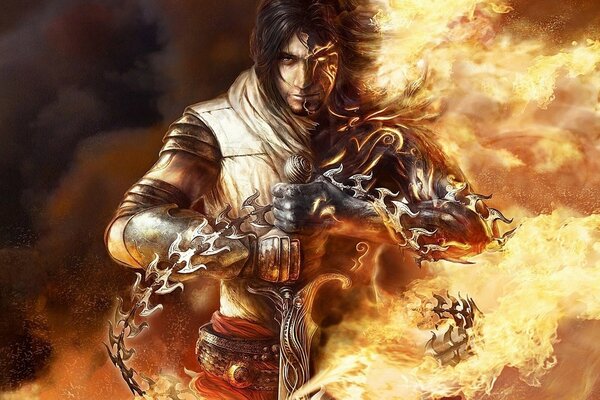 Prince of Persia beautiful background with fire