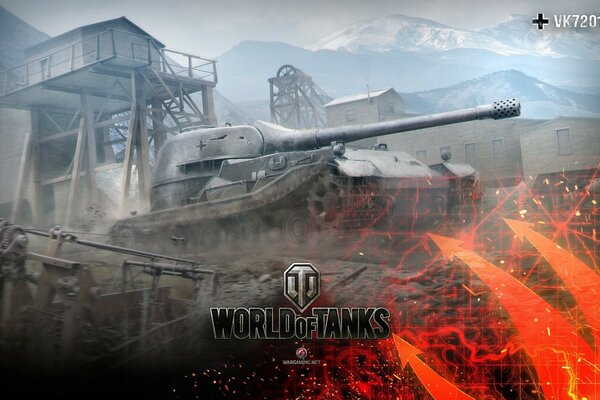 Ein riesiger deutscher Panzer aus dem Spiel World of Tanks