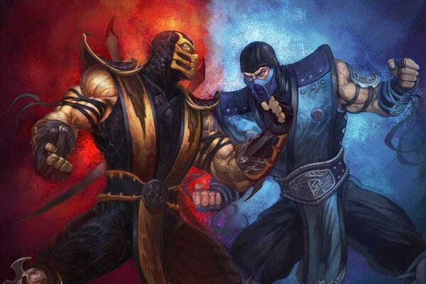 Dos súper luchadores de la trilogía de mortal kombat