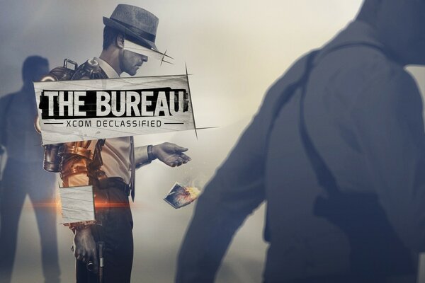 The bureau hombres con un arma en la mano