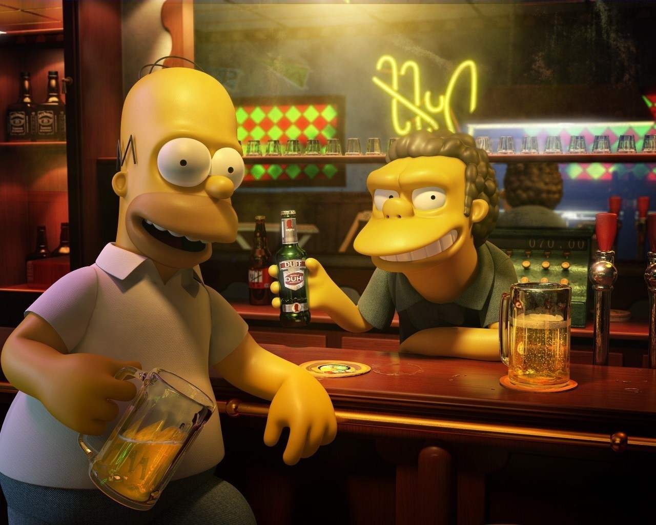 los simpson homero cerveza bar