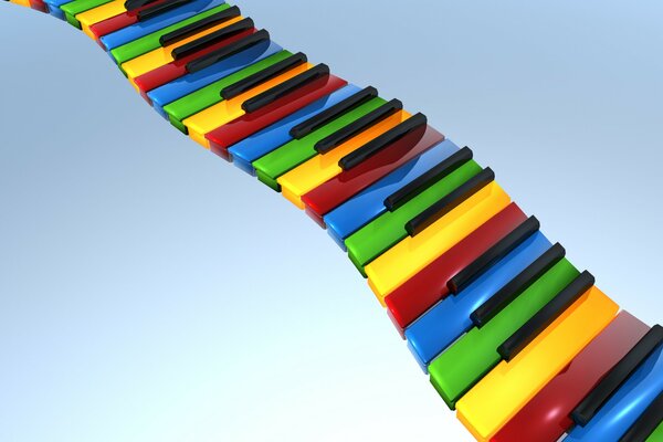 Tasti colorati per pianoforte per bambini