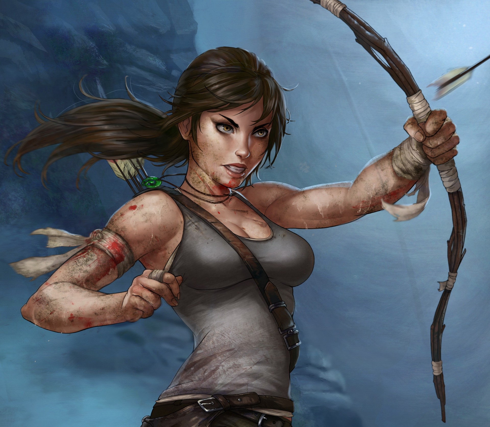 arte lara croft armas