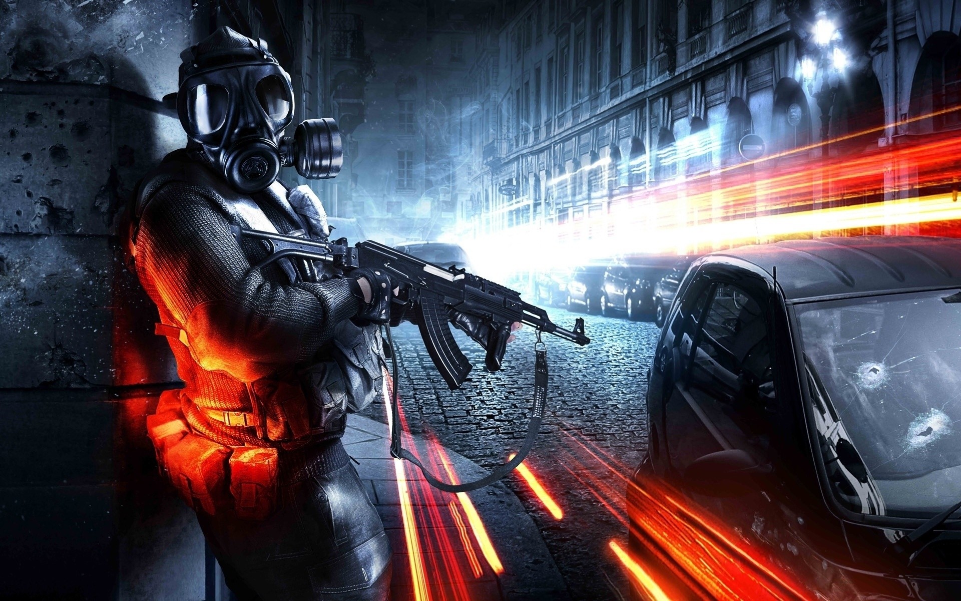 soldats ville battlefield 3 voiture russie automate