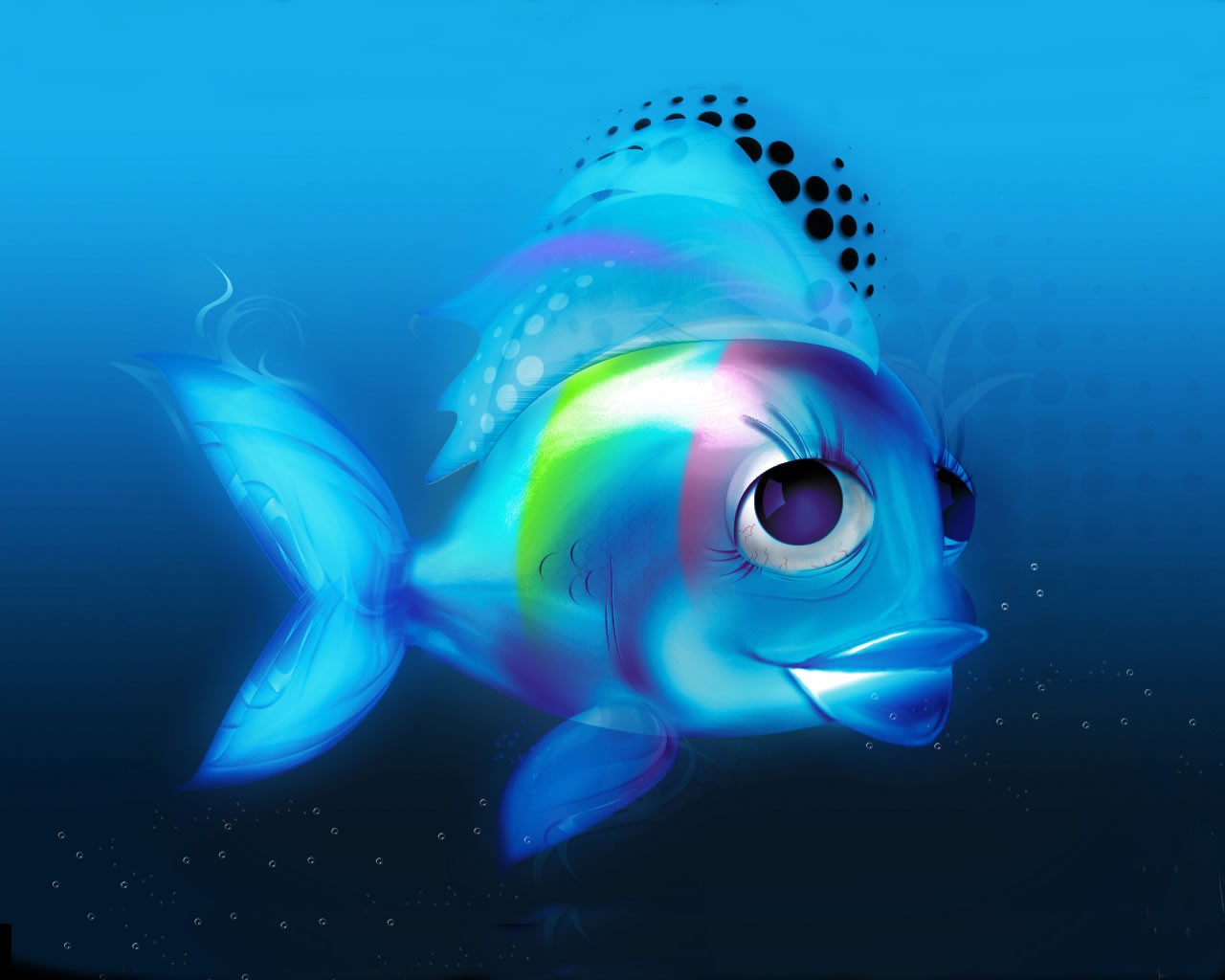 poisson rouge eau bleu humeur enfance 3d