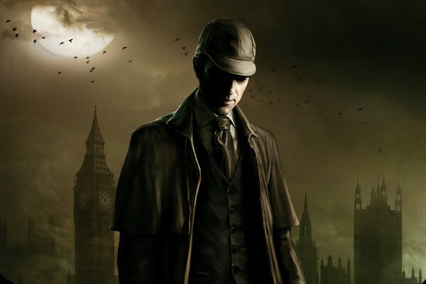 Arte di Sherlock Holmes sotto la luna