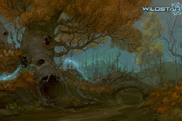 Fantasies on the theme of a creepy autumn forest from the game Windstar