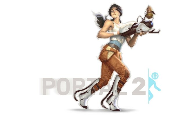 Portal is a girl who is half a robot