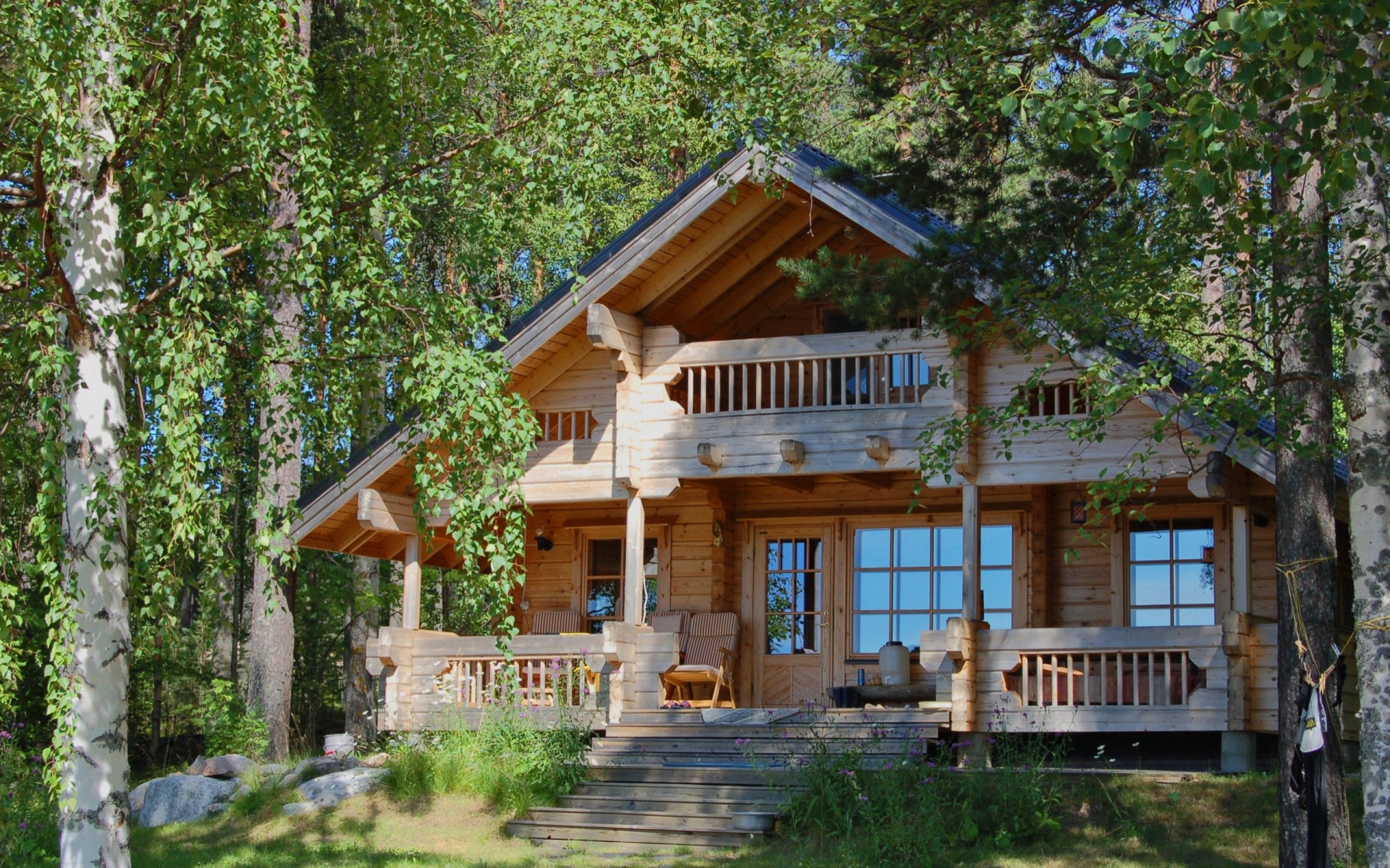 natur haus holz tapete gemütlichkeit salon zuhause