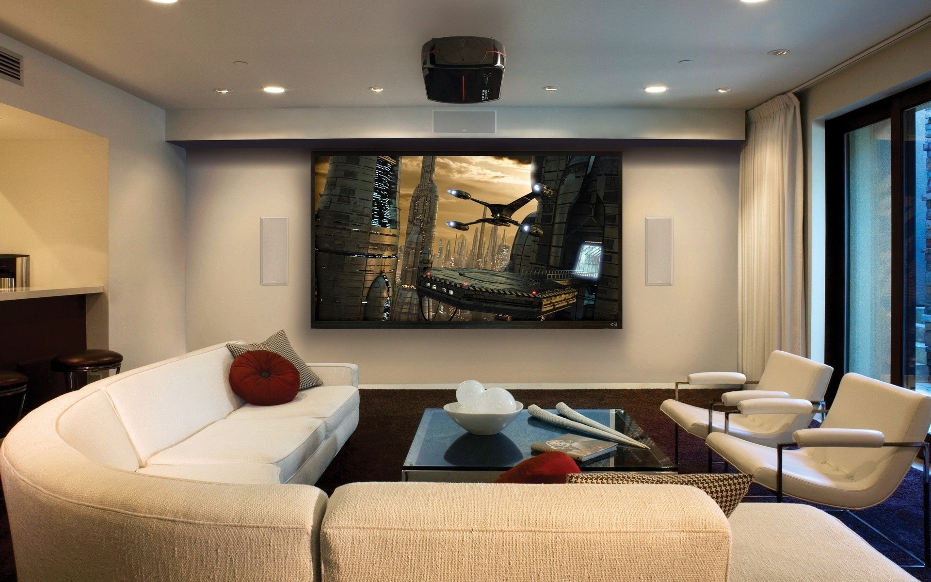 home theater camera stile salone design