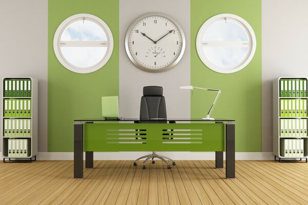 Green interior design in the office